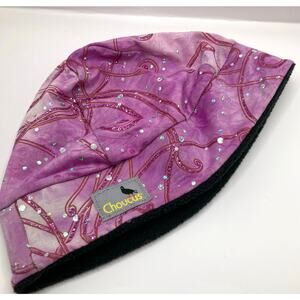 Choucas Kids 2-5 GLIDE Pink Tie-Dye Rhinestone Fleece Lined Winter Hat Outdoors